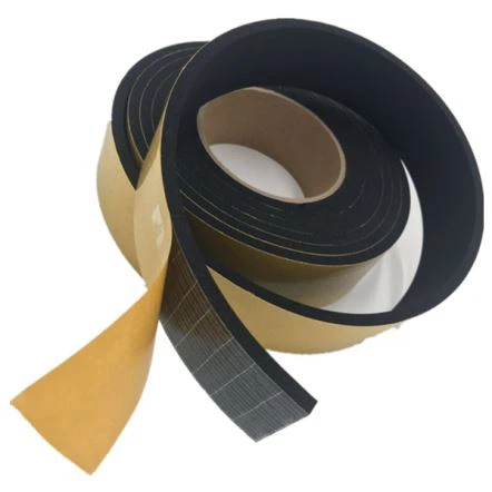 Zwarte PVC-schuimtape met raster
